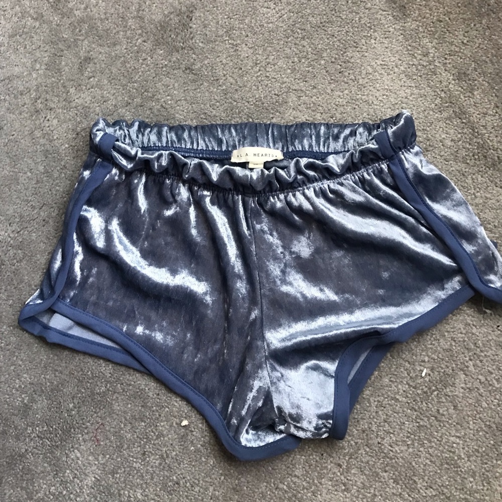 PacSun crushed velvet shorts